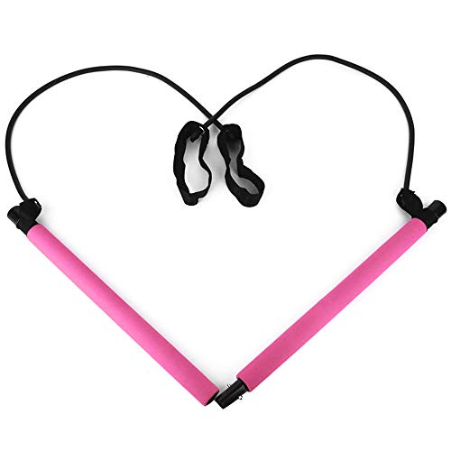 Fitness Bar, Romacci Kit de barra portátil Barra de tonificação muscular com 8 bandas de resistência