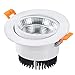 New Lon0167 2pcs 138mm Featured Dia. 15W COB reliable efficacy Downlight Housing Recessed Spotlight Lamp Shell White(id:32c 65 76 669)