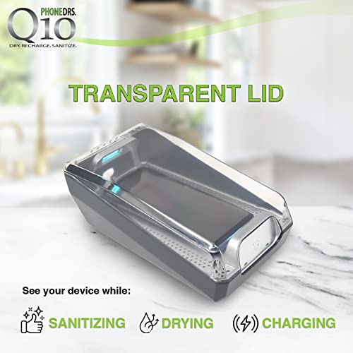 Image of Q10 UV-C Cell Phone Sanitizer with Dryer and Qi Wireless Charging | Cleans, Dries and Charges All Phones
