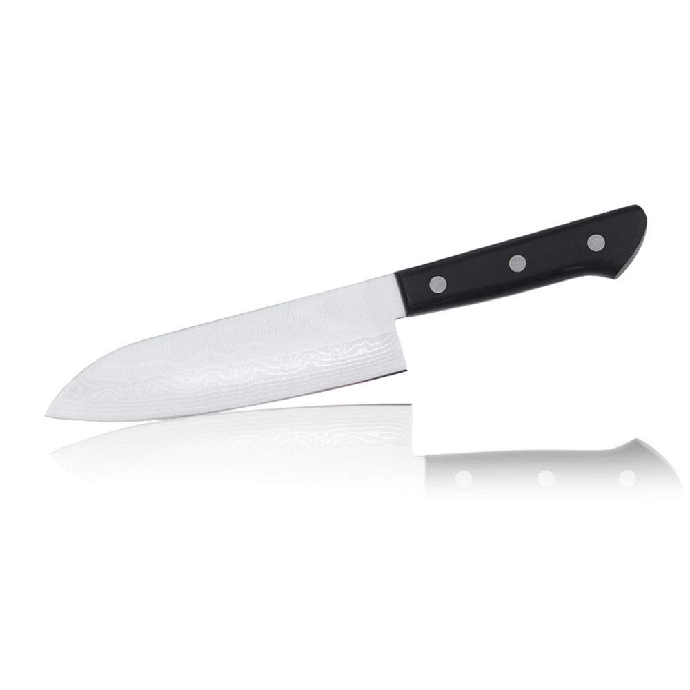 TOJIRO DP Damaskus japanisches Messer Santoku ECOWOOD
