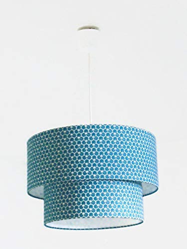 Suspension Double Abat Jour Motif Geometrique Riad Bleu Jaune Rouge Ou Gris Au Choix Plafonnier Fil Electrique Cadeau Noel Anniversaire Amazon Fr Produits Handmade