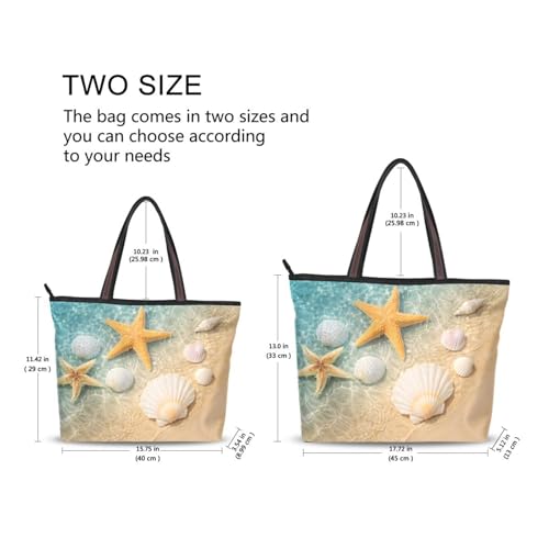 Image of Women Turtle Tote Bag Polyester Handbag Zippered Tote Bag Turtle Tote Purses,Summer Beach Tote Bag