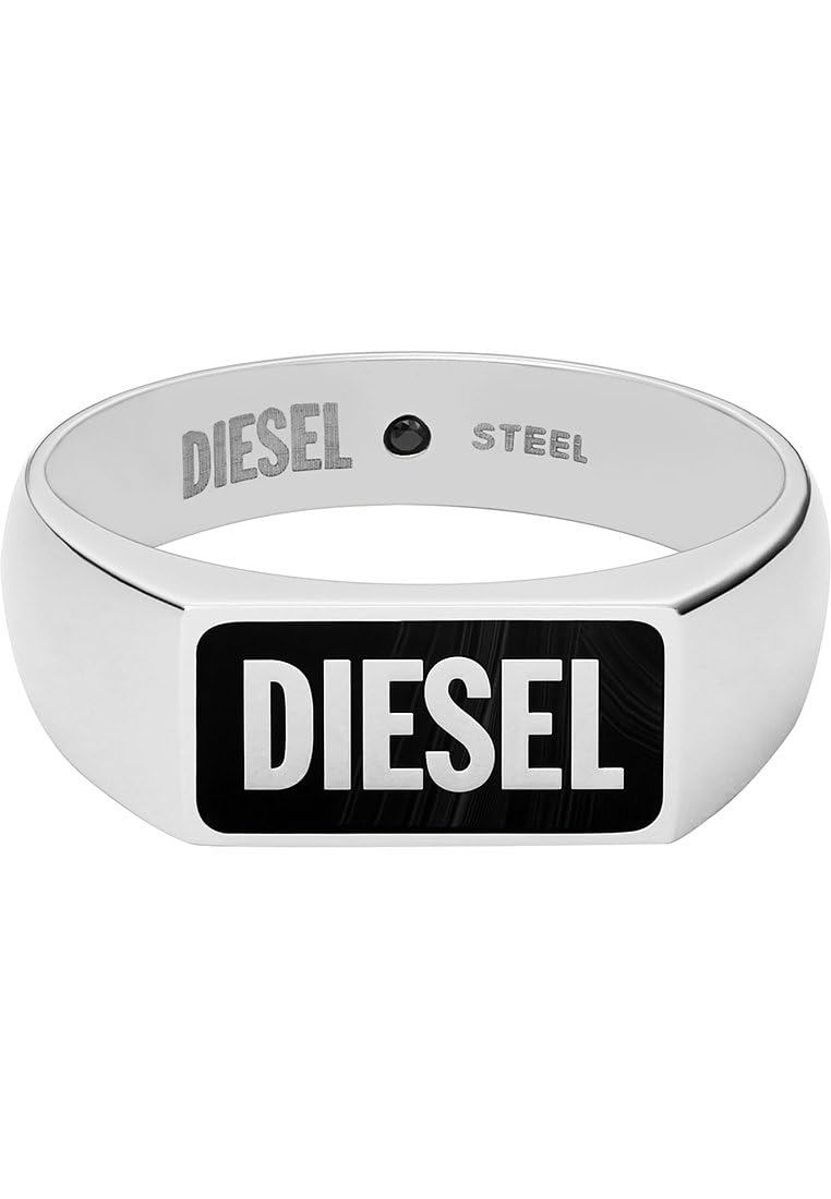 Diesel Herren-Siegelring Achat schwarz, DX151204011.5