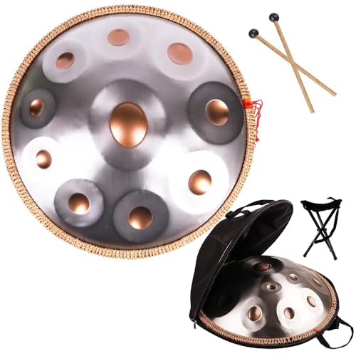 ILOOXI 432hz/440hz Wa56cm D}Ci[ nhpy 9g[ Handpan nhph 10m[g 12m[g wh ґz yÖ@ Ŋy (Color : Silver+Gold, Size : 10 N