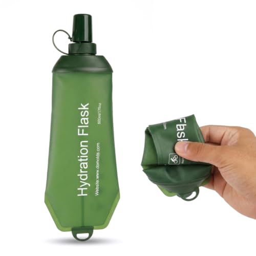 Image of PROBEROS Soft Flask 500ml TPU Collapsible Water Bottle with Soft Bite Valve for Running Hiking Cycling Outdoor Hydration