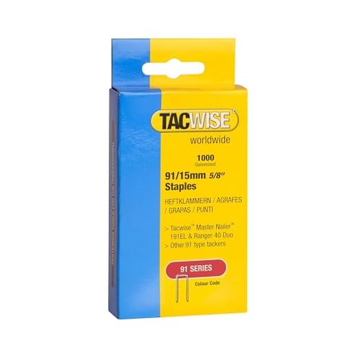 Tacwise 15 mm Galvanised Narrow Crown Staples