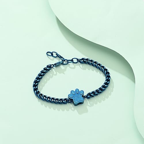 VCCWYQK Paw Print Urn Bracelet for Ashes for Dog/Cat Cremation Jewelry for Ashes Cute Animals Adjustable Memorial Keepsake Bracelets Jewelry Gifts for Women (C) - Image 4