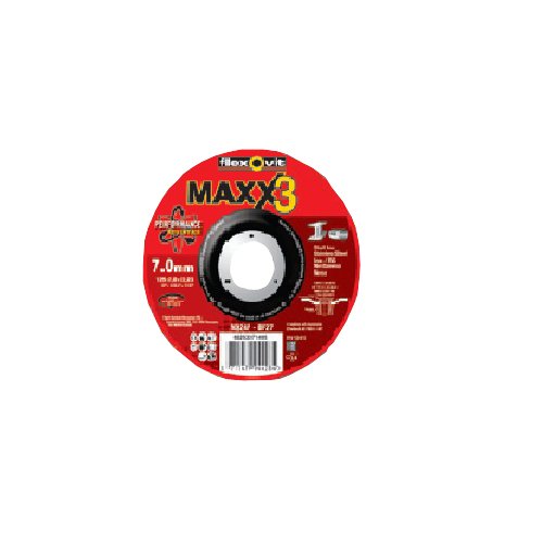 Flexovit 66253371494 Discos para Amoladora Angular, BF 27, NQ 24 P, 115 mm D x 7.0 mm T x 22.23 mm B, Set de 10