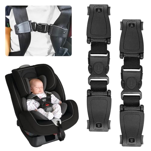 Clip de Sangle Enfant Auto 2 Pièces Clip Ceinture Siege Auto Pince Ceinture de Sécurité Voiture pour Sangle Max de 5 cm Chest Clip Sécurité Bébé pour...