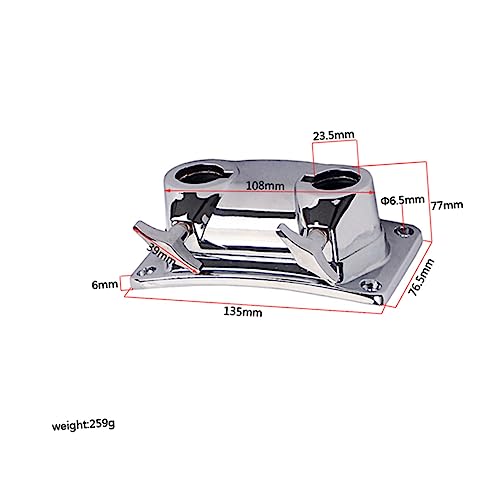 Abrazadera para soporte de tom, accesorio para batería, metal plateado, modelo K45101K07OX, marca BIUDECO miniatura 4