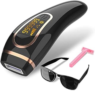 SeiShio IPL Hair Removal for Women Men - Permanent Painless At-Home Hair Remover Device for Whole Body Use, 999,999 Unlimited Flashes, Black