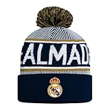 Icon Sports Offically Licensed Compatible with Real Madrid Soccer Beanie Cotton - Unisex Adult - Navy