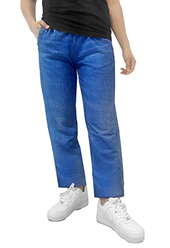 Jeaneez French Terry Jogger Jeans Pants for Women | Pull-On Elastic Waist Jeans, Stylish and Comfortable Denim