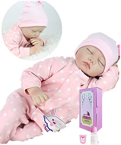 Holiday Deals 🛒 Reborn Baby Dolls Girl 22 Inch Lifelike Reborn Doll Newborn Silicone Vinyl Eyes Closed Handmade Weighted Super Big Clearance! Reborn Baby Dolls Girl 22 Inch Lifelike Reborn Doll Newborn Silicone Vinyl Eyes Closed Handmade Weighted