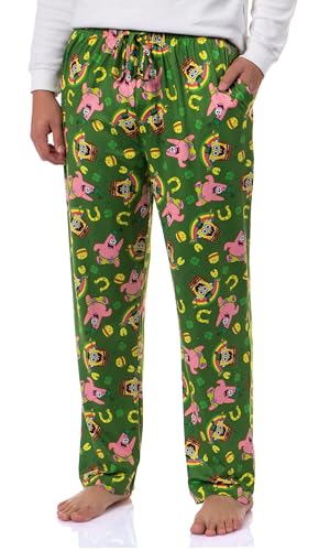 INTIMO Spongebob Schwammkopf für Herren, Saint Patrick's Day, Schlafanzughose für Erwachsene, St. Patrick's Day, L