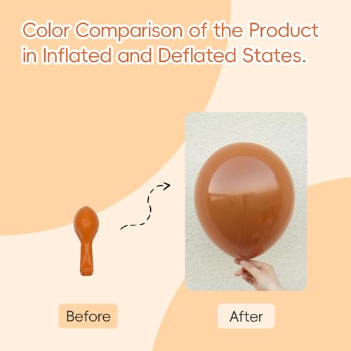 Image of Burnt Orange Balloons 12inch, Burnt Orange Latex 50pcs Party Balloons | Fall, Bridal Shower, Baby Shower, Wedding, Graduation, Birthday Party Decorations