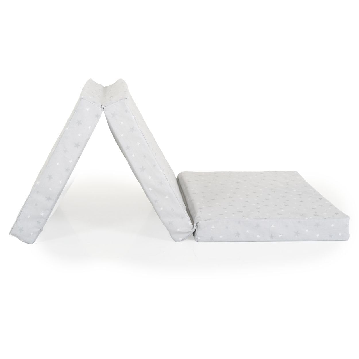 Moni colchón plegable cuna Mirage 120 x 60 x 6cm funda lavable cierre cremallera, color:gris