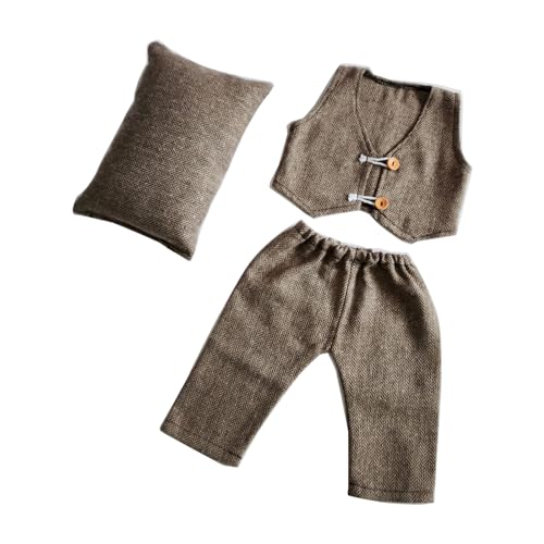 Photo Props Outfits Waistcoat Pillow with Long Pants Newborn Photography Props for 0 to 3 Months Baby
