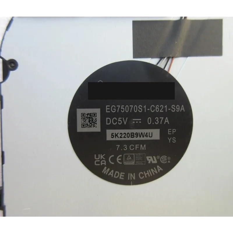 Facile à remplacer Ventilateur de Refroidissement processeur pour Ordinateur Portable, pour Dell Latitude 5421 EG75070S1-C620/C621-S9A DC5V 0,37a 7.3 CFM 03FGFF