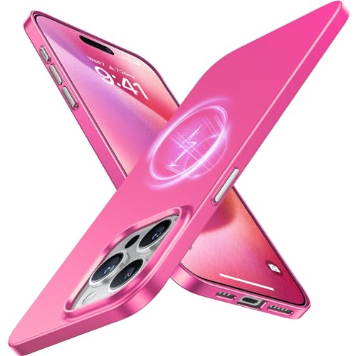 TORRAS Magnetic Slim-Fit Designed for iPhone 15 Pro Max Case 6.7 inch Pink