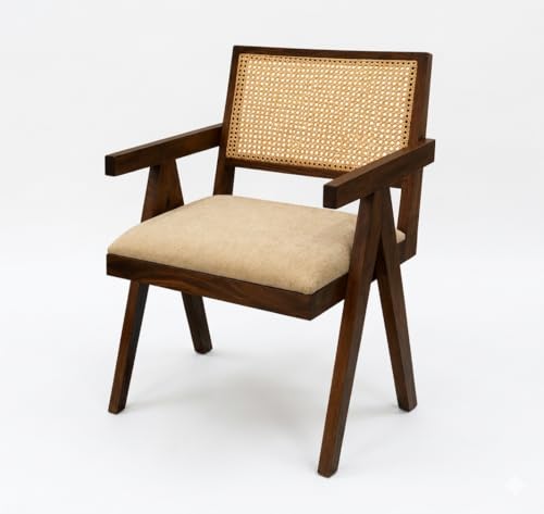 Image of WELL KNOWN Wooden Folding Chair | Portable Foldable Armchair for Balcony, Patio, Living & Drawing Room | Sheesham Wood, Honey Finish (Teak hunnny)