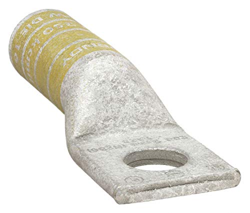Burndy Llc Burndy 250 kcmil One-Hole Lug Compression Connector, Straight Barrel, Yellow