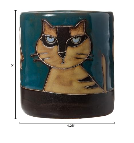 Taza artesanal Mara Stoneware 16 oz multicolor miniatura 5