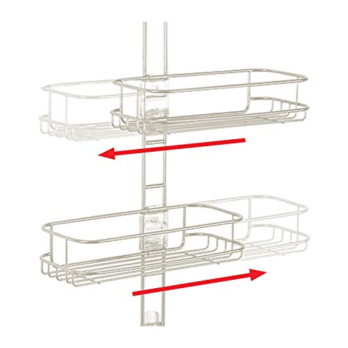 Idesign Linea Adjustable Over The Door Shower Caddy, Satin #TOP4