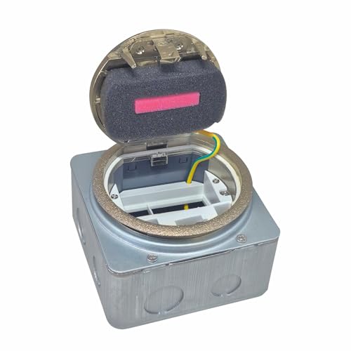 Image of MX Watertight 3-Module Round Zinc Alloy Pop-Up Floor Box - IP65, 45 Series, Concrete Floor Power & Data Access, Anti-Scratch, Office & Commercial Use