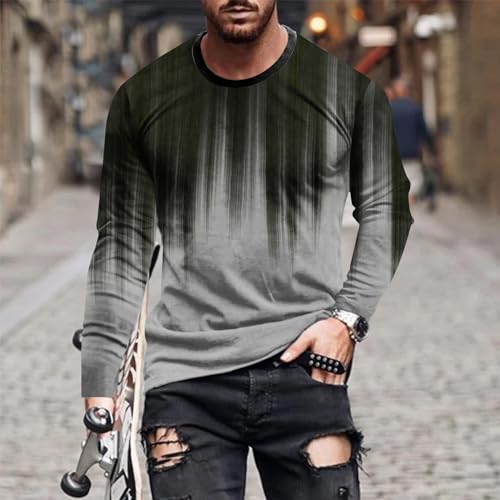 NTACZA Men's Loose Fit Gradient Long Sleeve Crew Neck T-Shirts