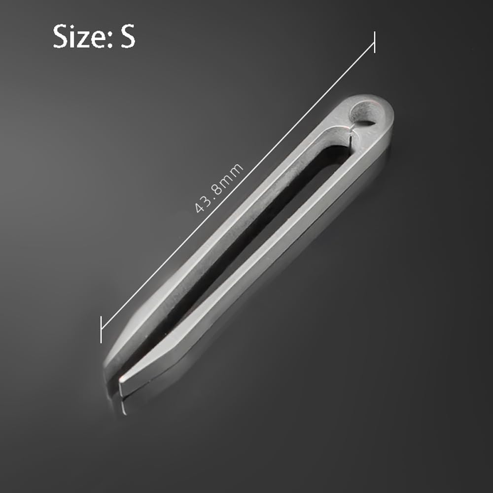 Titanium Alloy Flat Tweezers, High Precision Pliers, No Rust, Multi-Purpose TC4 Titanium AlloyTweezers, EDC Small Tools (Multi-Color, M+S)