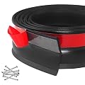 Universal Garage Door Seal, Garage Door Rubber Seal Strip Replacement, Weatherproofing Garage Door Weather Stripping with Nails (20 Feet)