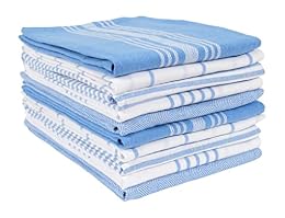 KAF Home Soho Kitchen Dish Towels - Set of 10, 18 x 28 Inch (French Blue)