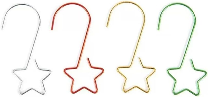 100pcs S-Shape Ornament Hooks, Metal Hangers for Christmas Tree Decorations