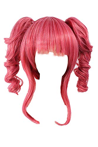 GOOACTION Cosplay Wig Red Wig Medium Red Curly Wig teto Vocaolid Wig Code Geass Wigs