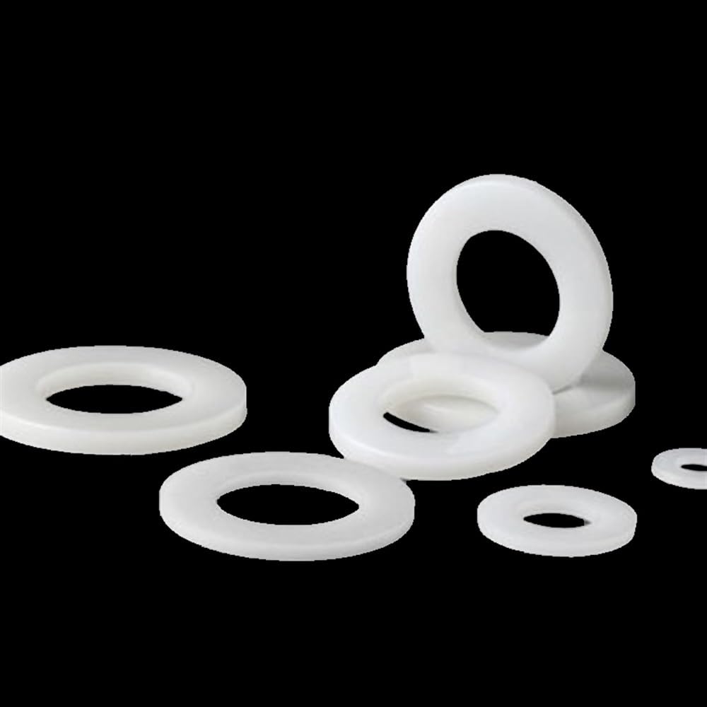 20pcs White Plastic Washers Spacers, M4 M5 M6 M8 M10 Plastic Gasket Ring, d c 10 15 19 Plastic Washers Flat(M8x19x2)
