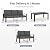 UDPATIO 4 Pieces Aluminum Patio Furniture Set, 7-Seat Outdoor Patio Furniture Set with 4" Water-Resistant Cushion & Coffee Table, Patio Conversation Sets for Porch, Deck, Garden, Dark Grey