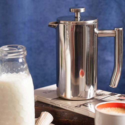 Mira Coffee Lover Bundle With 12Oz Insulated French Press (Stainless Steel) And 12Oz Insulated Travel Mug (Black) #TOP2
