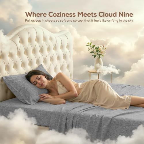 Image of Utopia Bedding Twin Sheet Set - 3 Piece Bed Sheets for Twin Size Bed, Soft and Breathable Microfiber, Includes 1 Fitted Sheet, 1 Flat Sheet and 1 Pillowcase - Oeko Tex (Heather Grey)
