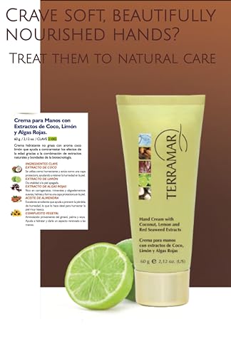 Terramar Hand Cream with Coconut, Lemon & Algae Extracts - Hydrating & Softening Hand Lotion for Dry Hands - Non-Greasy, Refreshing Scent, Daily Use image 5