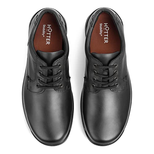 Image of Hotter Men's Burton II Shoes Waxed Nubuck Lace Up Adult Flats Casual Shoe Loafer