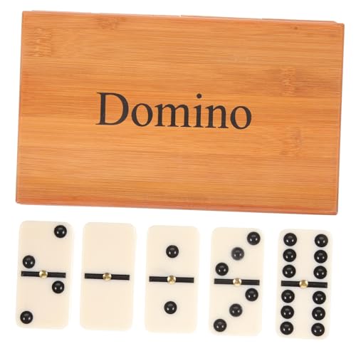 Jeu de dominos ludique et interactif sous boite bambou pour cadeau
