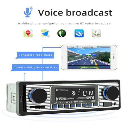 Radio para auto single din con Bluetooth y mando miniatura 5