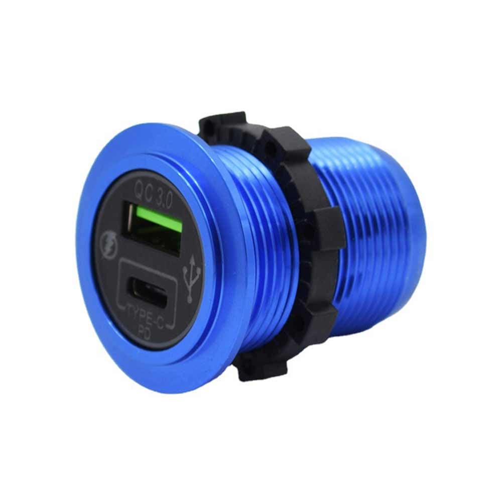 Car Charger QC3.0+Type-C PD Fast Charger QC3.0 Charger for Marine Truck Motorcycle Car etc