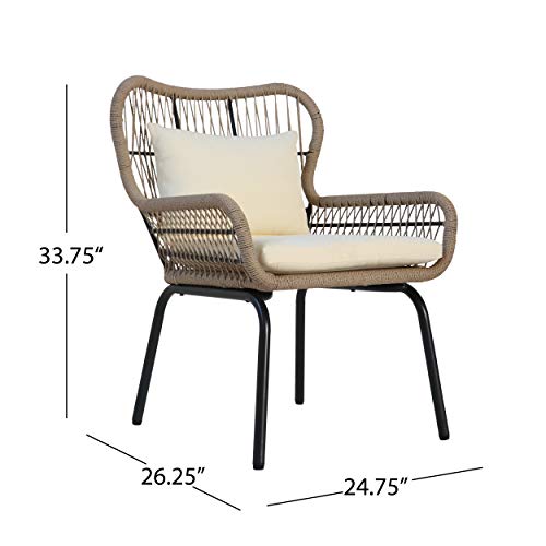 Christopher-Knight-Home-Karen-Outdoor-Club-Chairs-Steel-and-Rope-Water-Resistant-Cushions-Boho-Brown-and-Beige-Set-of-2 Christopher Knight Home Karen Outdoor Club Chairs Steel and Rope Water Resistant Cushions Boho Brown and Beige Set of 2