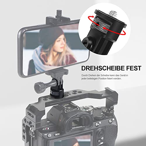 Aluminium 1/4 Zoll Kamera Halterung Adapter Drehbar Stativ Gewinde Adapter für GoPro, Sony, Xiaomi oder Andere Aktion Kamaras