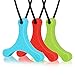 Laelr Massaggiagengive Teether Toy 3 Pack Silicone Sensory Chew Buddy Collana per autistico/Ansia Aiuto Sicuro Fidget Toy Chewy Sensory Toy Autismo Giocattoli
