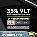 Gila® Heat Shield 35% VLT Automotive Window Tint DIY Heat Control Glare Control Privacy 2ft x 6.5ft (24in x 78in), 35% Dark Smoke (HPB046)