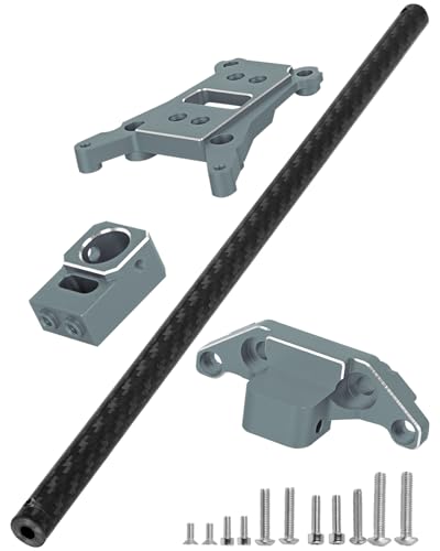 RCHuiWow RC Chassis Brace Kit Upgrades Part for 1/10 Slash 4x4 LCG,Slash 4x4 LCG VXL,Rustler 4x4,Rustler 4x4 VXL,Alloy Aluminium w/Carbon Fibre Chassis Brace,Titanium