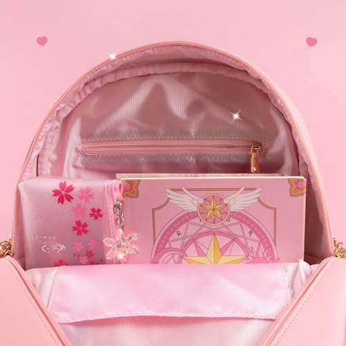 BelugaDesign Anime Cat Backpack | Kitty Cute Kawaii Cutecore Anime Bag | Large Pink Purple Pastel School Supplies for Kids Girls Teens Women | Y2K Hello Travel Everyday Bow Ear Eye Faux Leather3